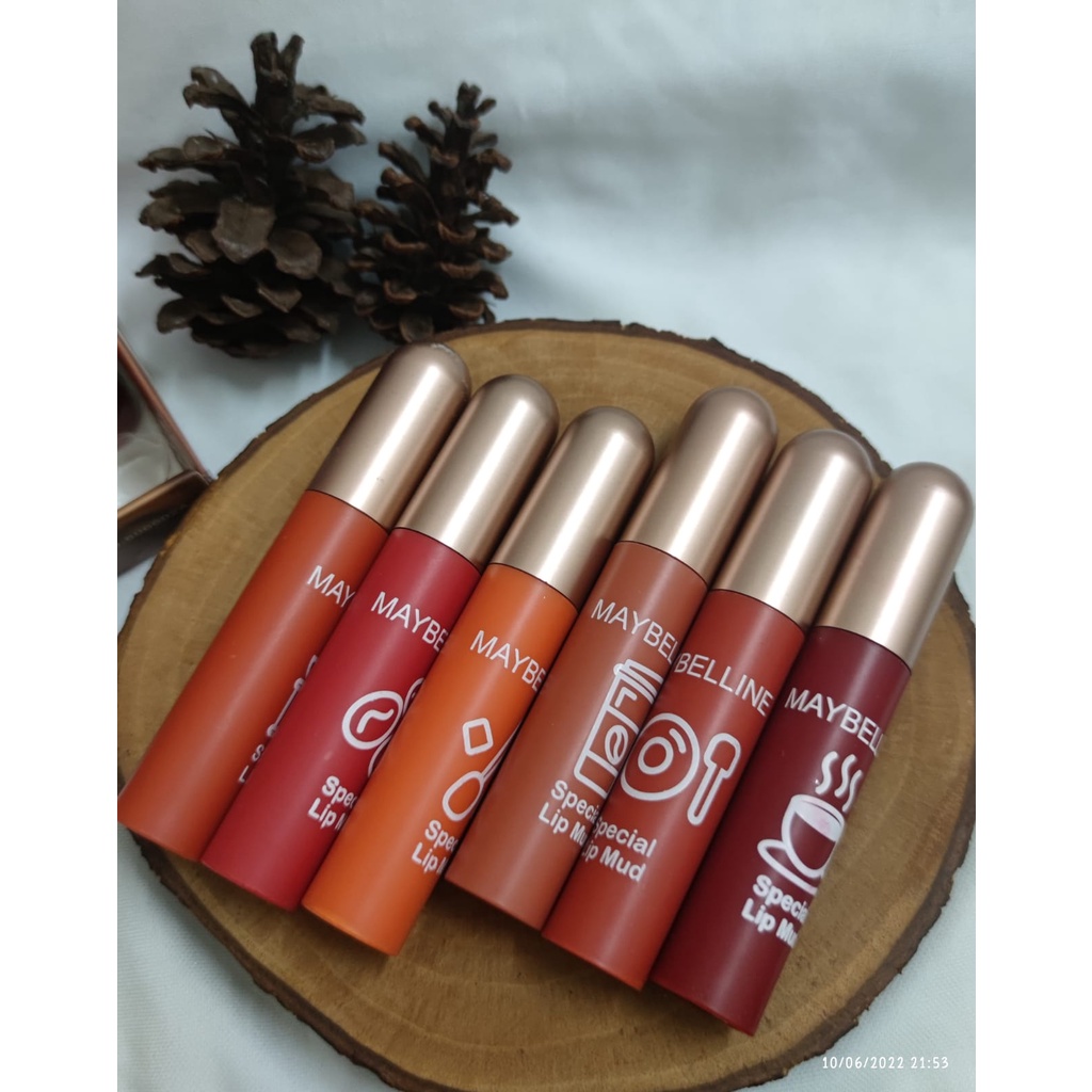 6 pcs-Lipgloss/ LIPCREAM Coffee Special Lip Mud Maybelline 806602A