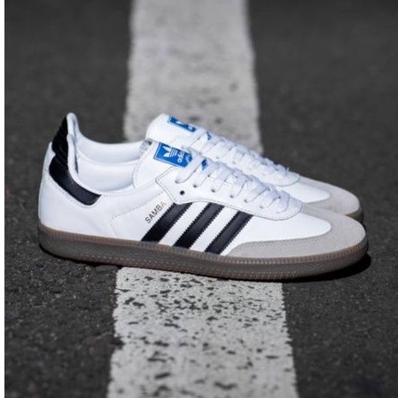 Adidas Samba White Black Gum Original Sneakers Pria