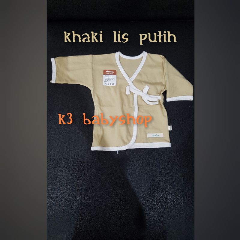 Kimono Panjang Aerilyn 0-3 dan 3-6 bulan putih khaki abu navy baju bayi newborn SNI piyama anak