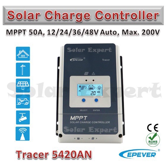 MPPT 50A/200V - TRACER 5420AN - EPever Large Current MPPT