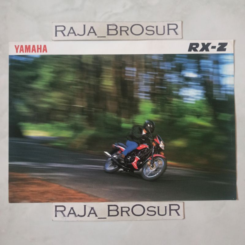 Poster brosur katalog flyer jadul lawas Yamaha RXZ/RX Z 135 6speed 2tak 1993