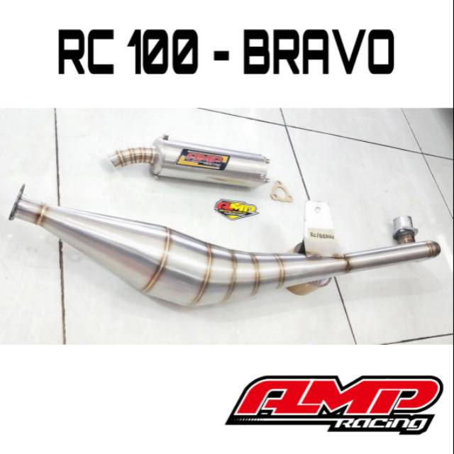 Knalpot BRAVO - RC 100 Full stainless - Knalpot BRAVO - RC 100 model slincer