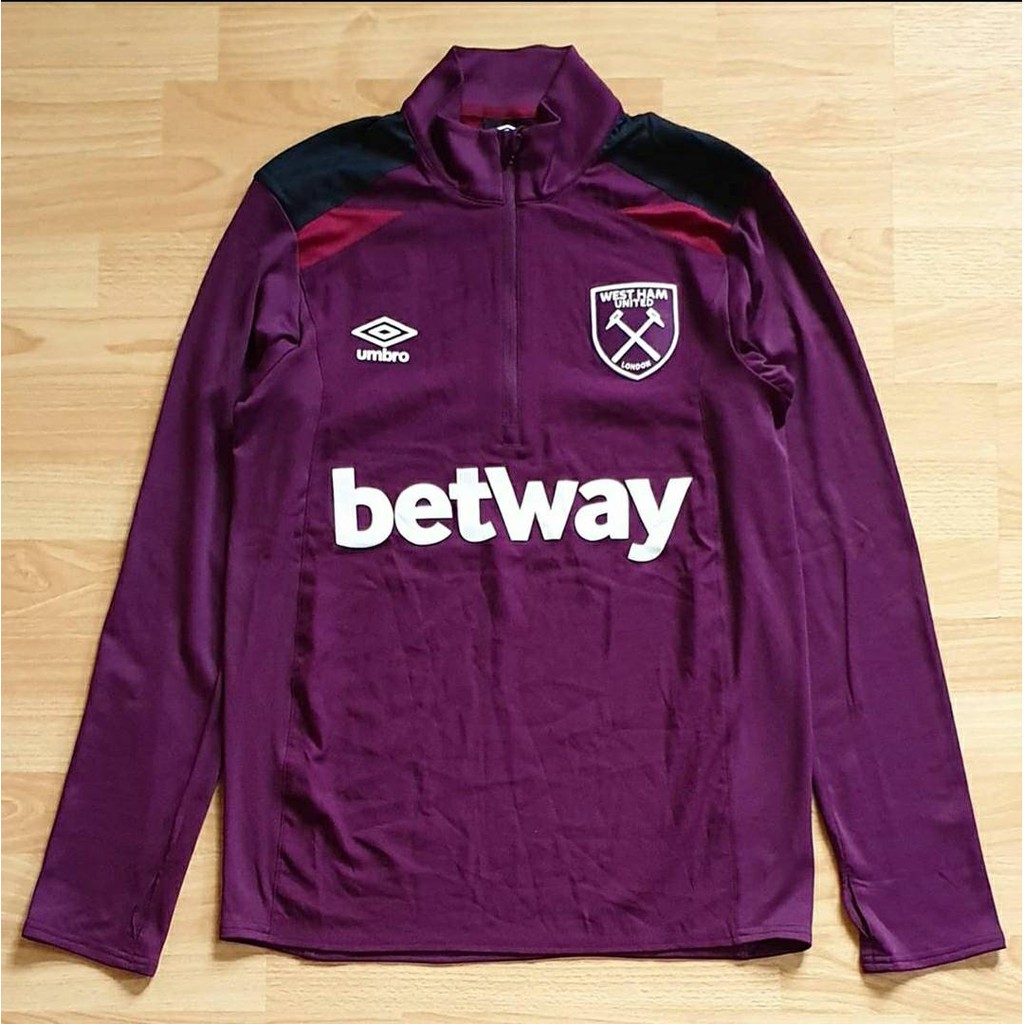 Jersey / Jacket Original West Ham United 2018-2019 Half Zipper Original Umbro Jaket Lengan Panjang