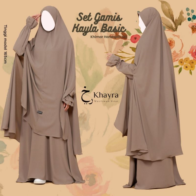 SET KAYLA BASIC KHIMAR HANDSPLIT BY KHAYRA MUSLIMAH