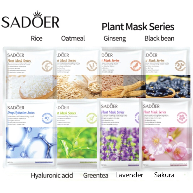 SADOER Plant Mask Series Masker Wajah Natural Facial Sheet EM020