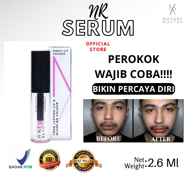 Lips Glow Serum Bibir Untuk Bibir Hitam Pemerah Bibir Pria BPOM Permanen Original Nature Reaction
