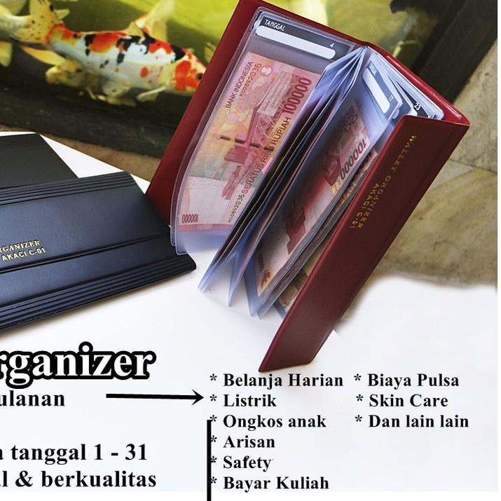 ▼ Akaci Premium Original Wallet Organizer Dompet Disiplin Uang Harian Pintar Genius Kartu 6455 THR ➳