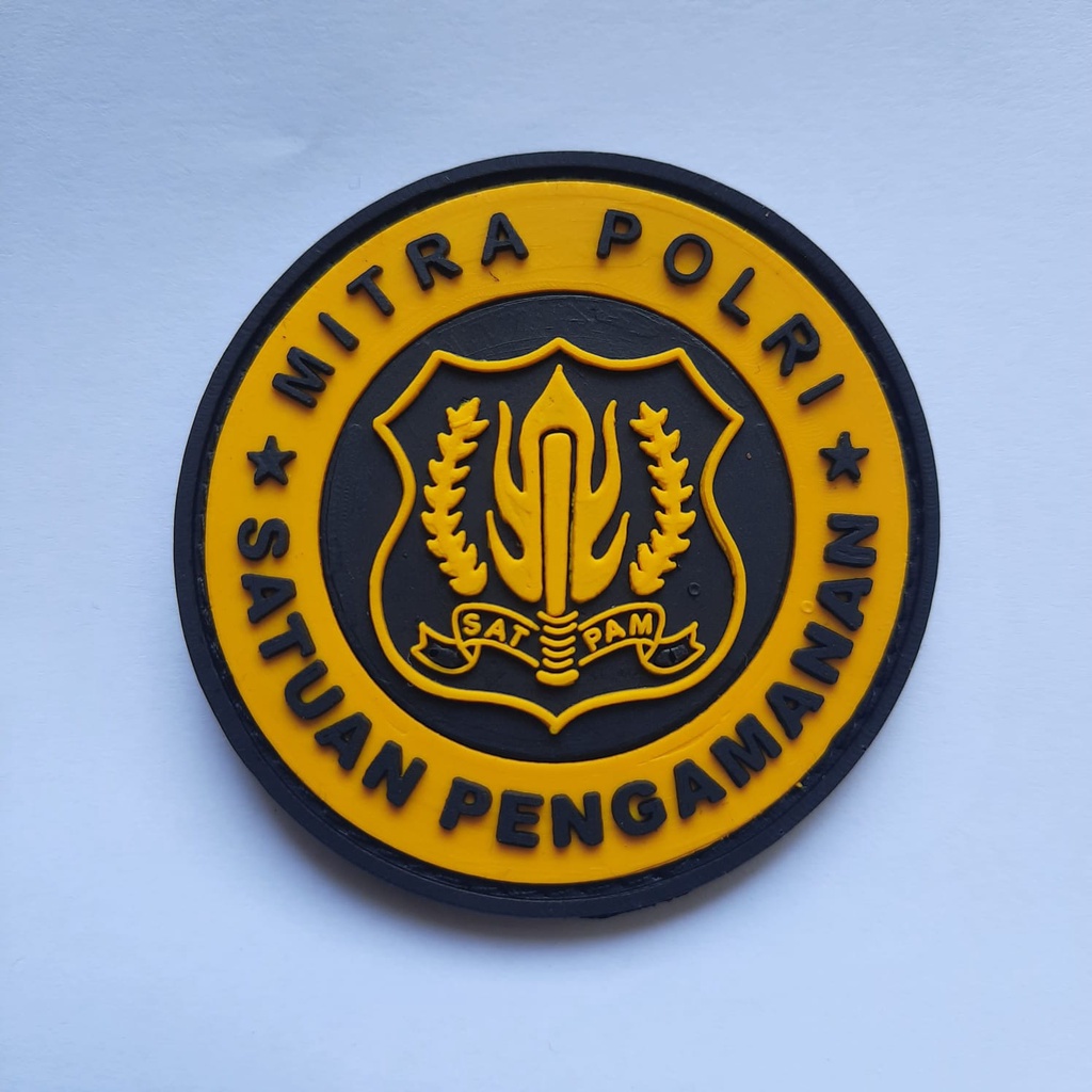 Patch Rubber Logo Mitra Polisi / MP / Security / Satpam