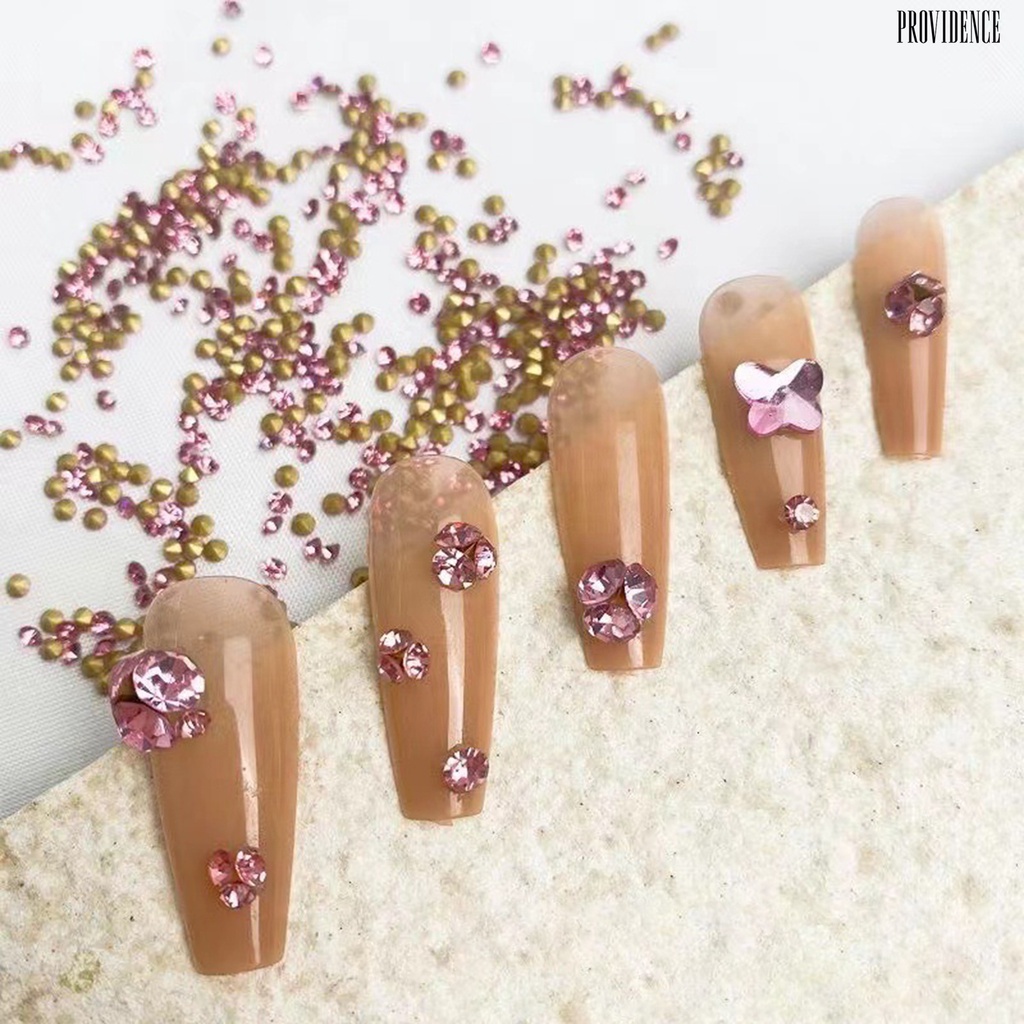 Bubuk Berlian Imitasi Bentuk Bintang 6 grid Warna Putih Untuk Dekorasi nail art