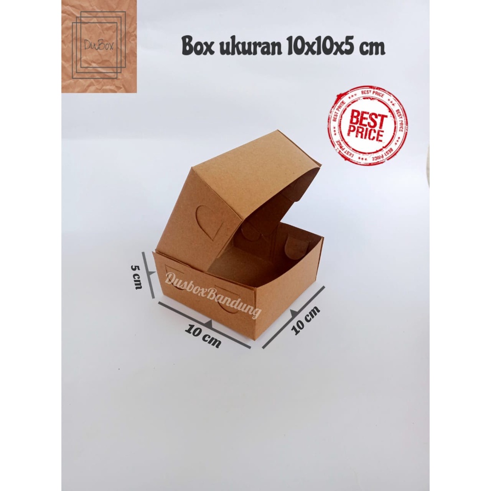 Jual (1 Pak=10 Pcs) Box ukuran 10x10x5, Box burger 1 Pcs, Box donat 1 ...