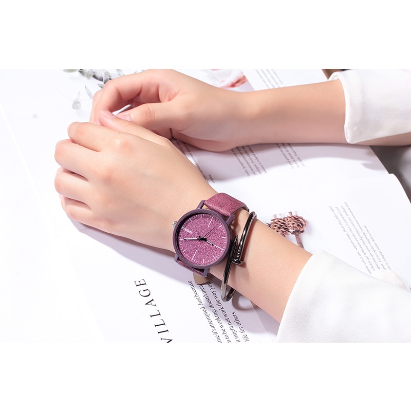 Jam Tangan Wanita A0001  Jam Tangan Quartz Anti Air Gaya Korea Jam Tangan Couple Aksesori