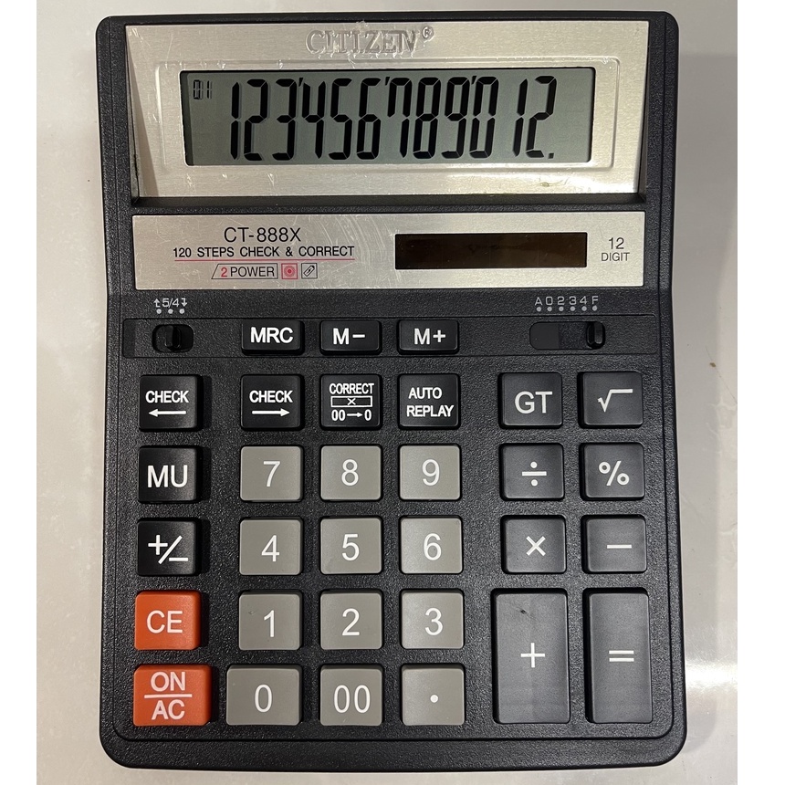 

Adn Kalkulator BESAR CT-888X 12 Digit - Calculator Check Dual 2 Power