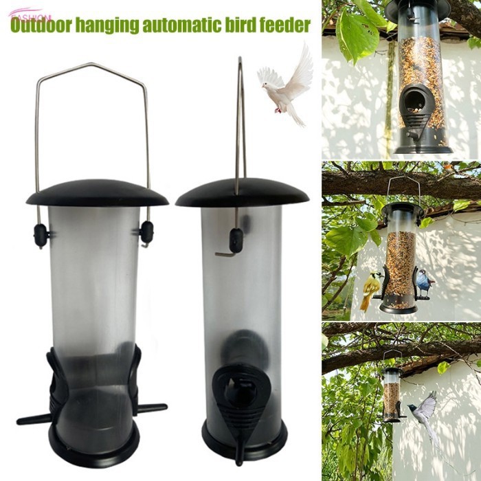 Tempat Makan Burung Gantung Otomatis Bahan Pvc Outdoor