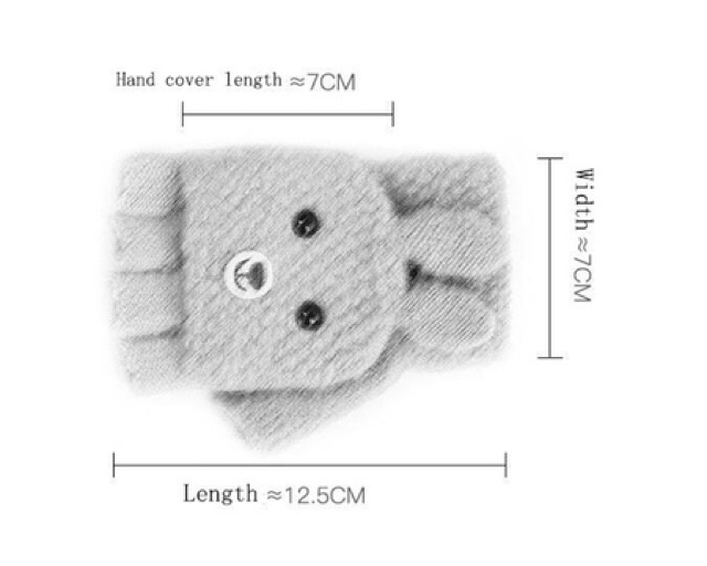 Glove Fingerless Rabbit Sarung Tangan Anak Wool Winter Musim Dingin