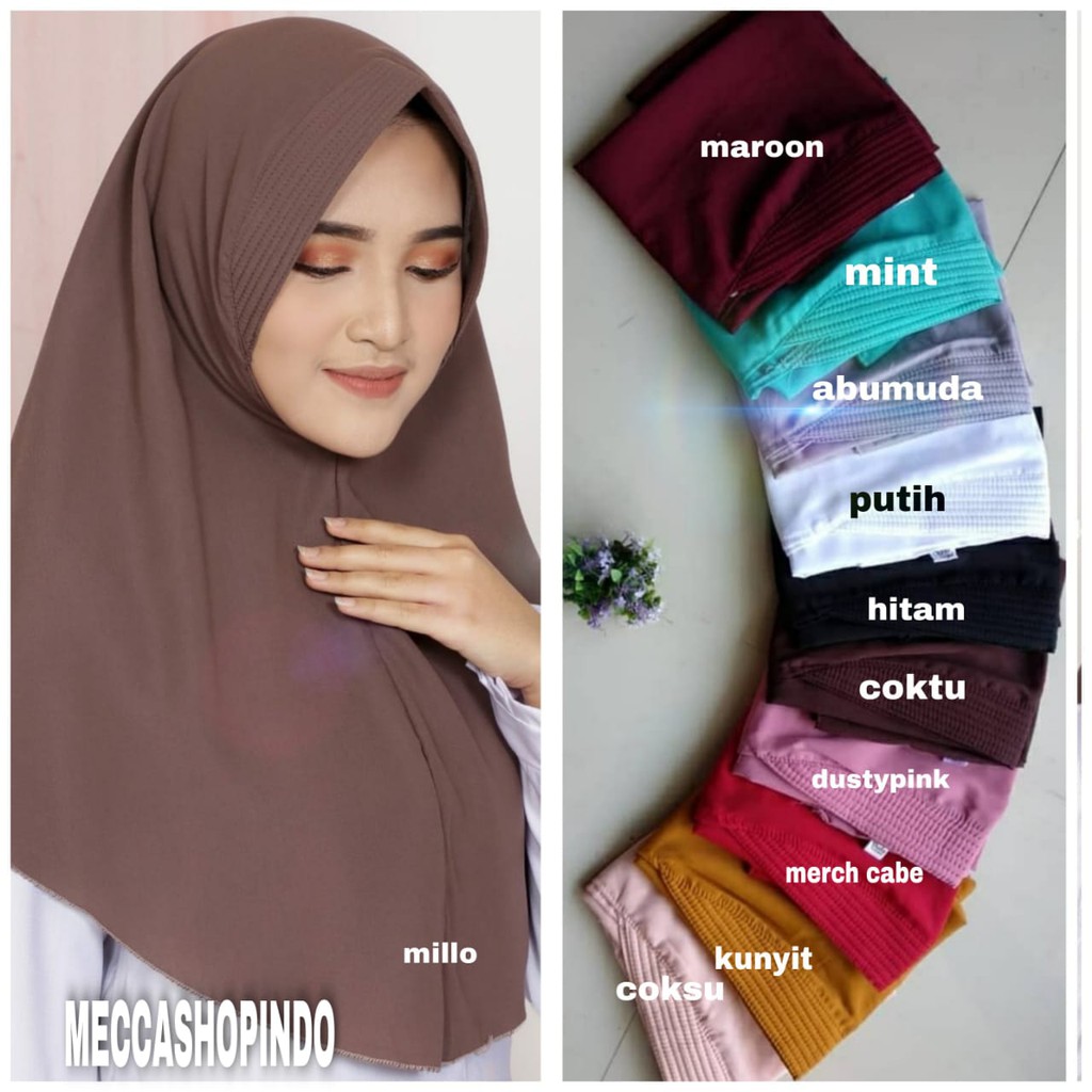PROMO!!! Jilbab Instan Siria Series 1Slup Crepe High Quality Antem Tammia Rempel Depan Praktis Kerja-5