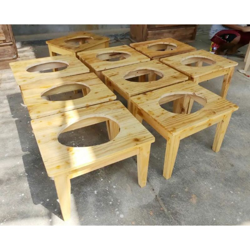 Kursi WC Closed Duduk Portable Kayu