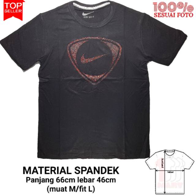 Kaos Distro Unisex Baju Cowok Tshirt Cewek Spandex Hitam Motif NIKE just do it