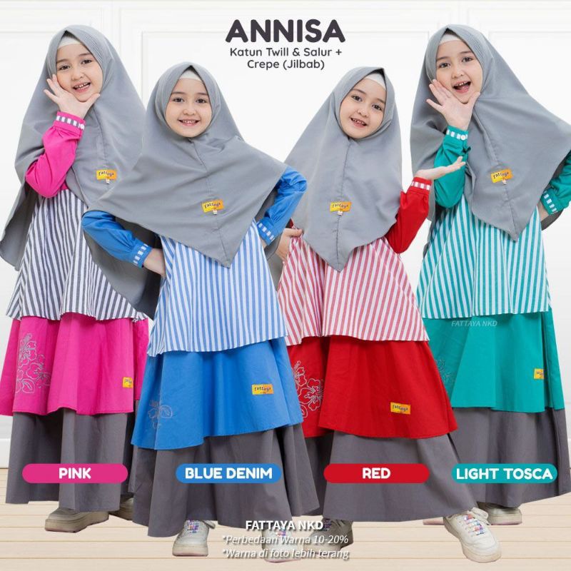 GAMIS ANAK ANNISA BY FATTAYA | ANNISA BY FATTAYA | GAMIS ANAK SYAR'I | SETELAN GAMIS ANAK