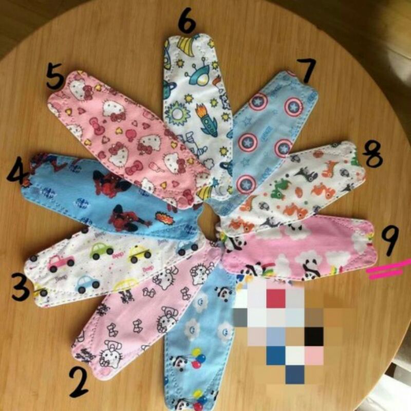 MASKER KOREA KF94 ANAK MASKER 4PLY KF94 ANAK MOTIF