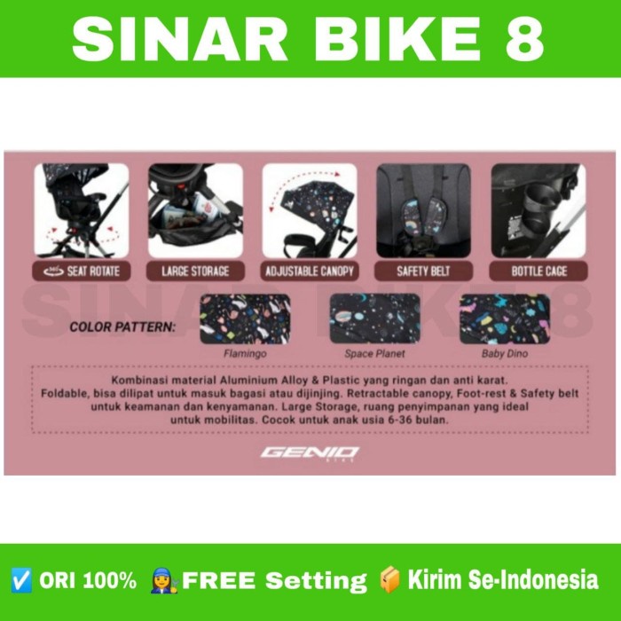 Magic Stoller  Pacific LW 999-1 dan Stroller GENIO MSGB 01 Kursi Bisa di Putar