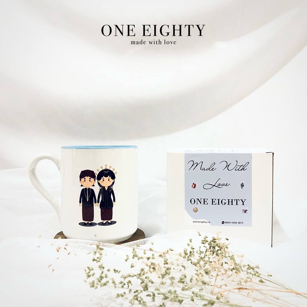 SOUVENIR MUG KERAMIK CUSTOM KEMAS BOX PERSONALIZED SOUVENIR WEDDING PERNIKAHAN BRIDESMAID BIRTHDAY U