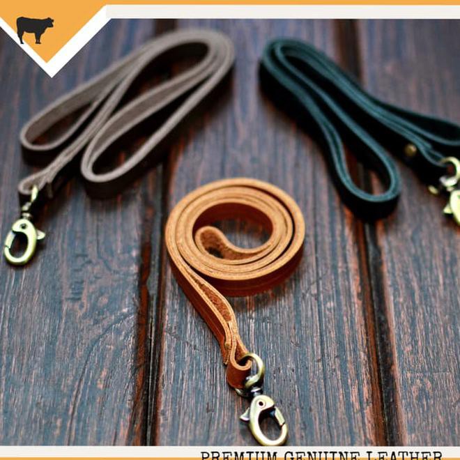 

Genuine Leather Tali Id Card Lanyard Name Tag Gantungan Tali Id Card Barang Termurah