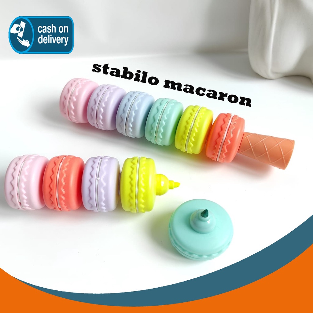 

STABILO MAKARON MACARON ISI 6 WARNA HIGHLIGHTER SPIDOL PASTEL WARNA WARNI