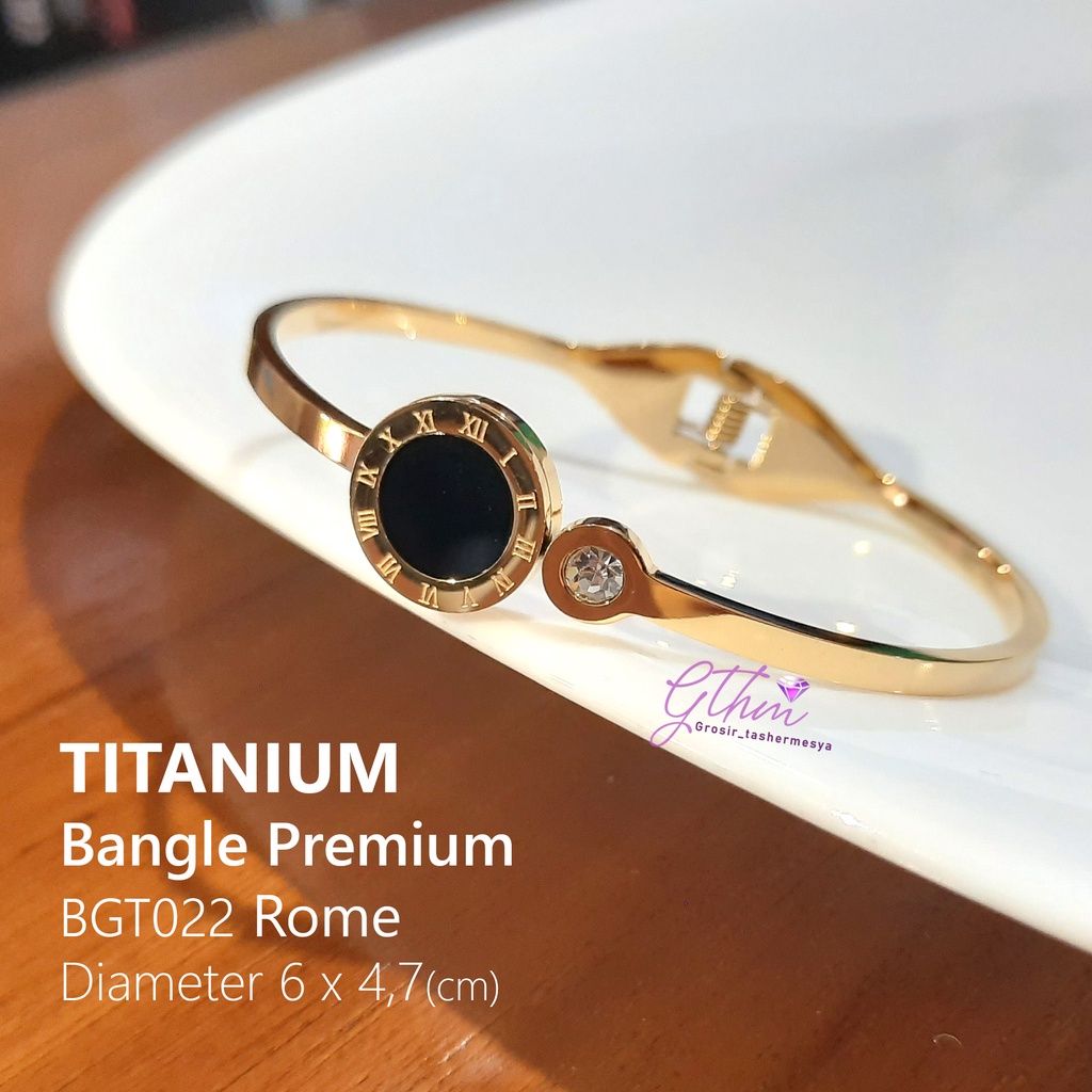 Gelang Titanium Branded BVL Watch Rome Mewah Anti Karat Perhiasan Import Fashion Premium BGT022