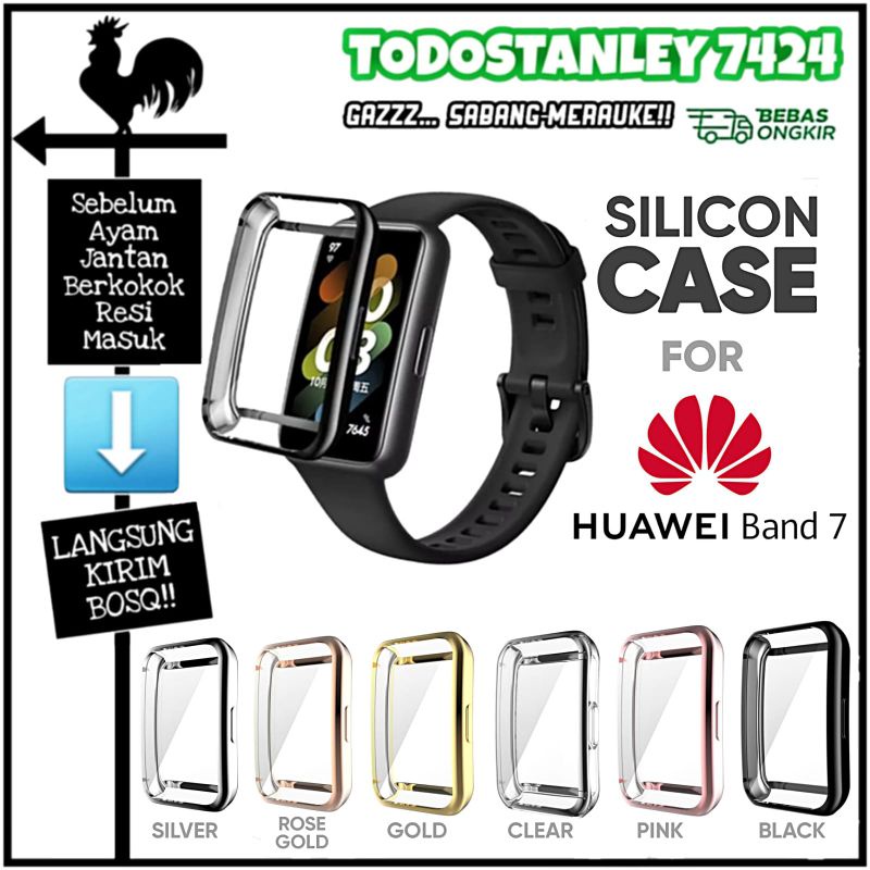 Huawei Band 7 Soft Silikon Case cover Body Protector Screen TPU Full Layar Semua