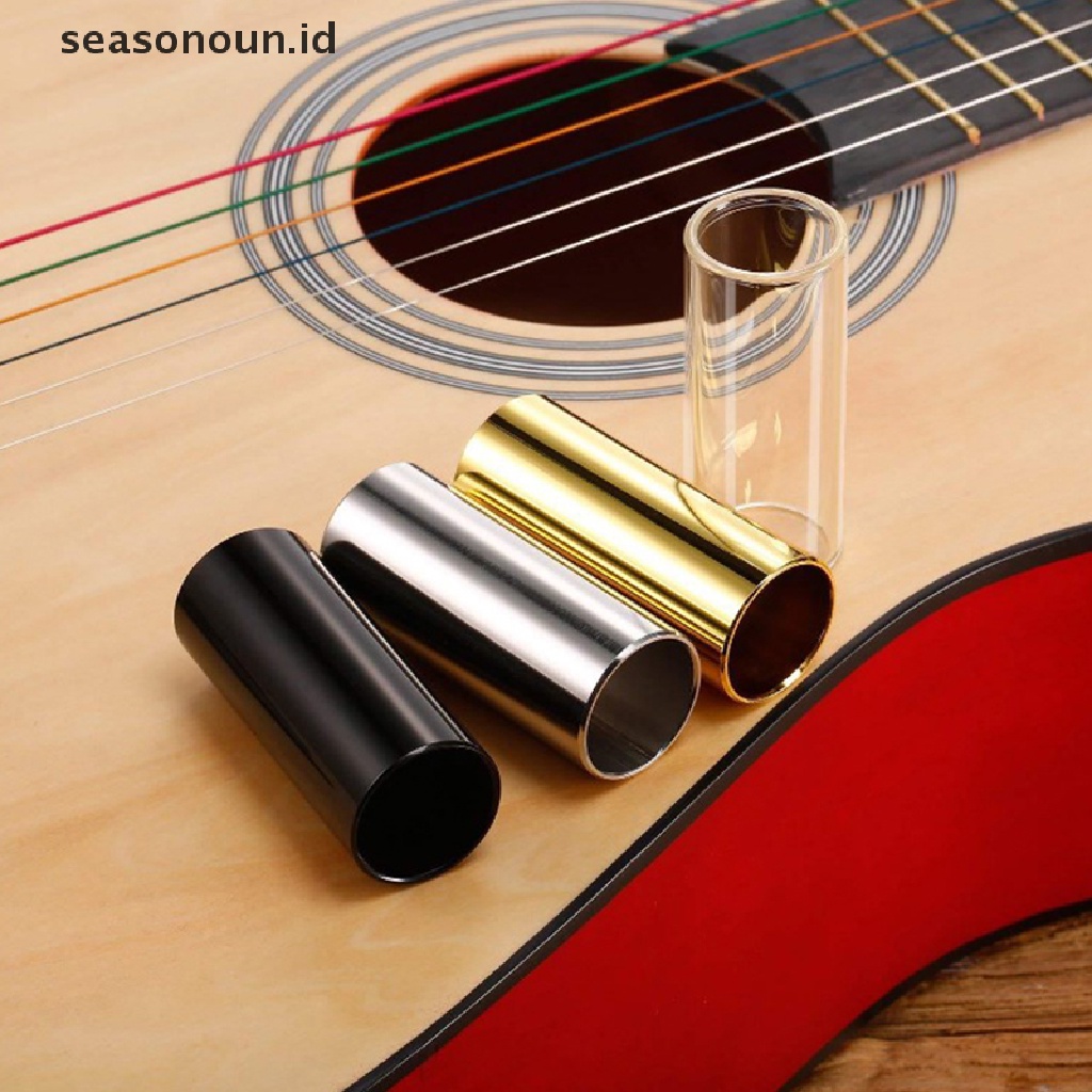 【seasonoun】 60MM High Guitar Slide Bar Stainless Steel Metal/Glass Finger Slides for Guitar .