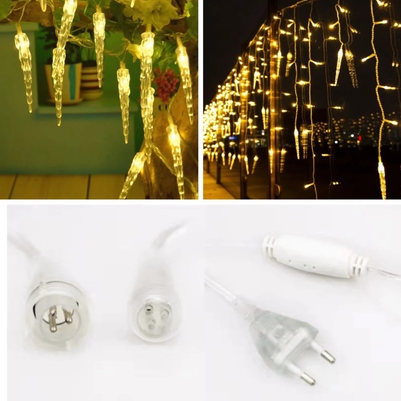 Indoor Outdoor Christmas LED String Lights/ 2.5M Star Shaped Curtain Light Garland