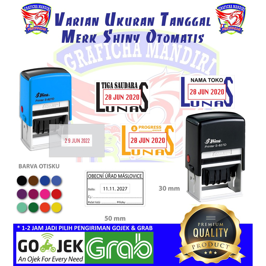 

Stempel Nama Toko / Kantor Tanggal (Merk Shiny)