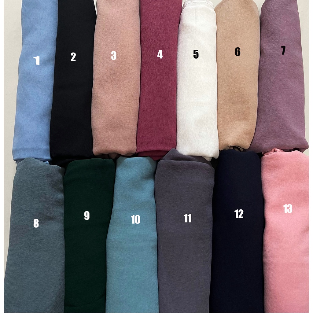 Pashmina Ceruty Babydoll Premium | Pasmina Ceruty Babydoll UK 70x180