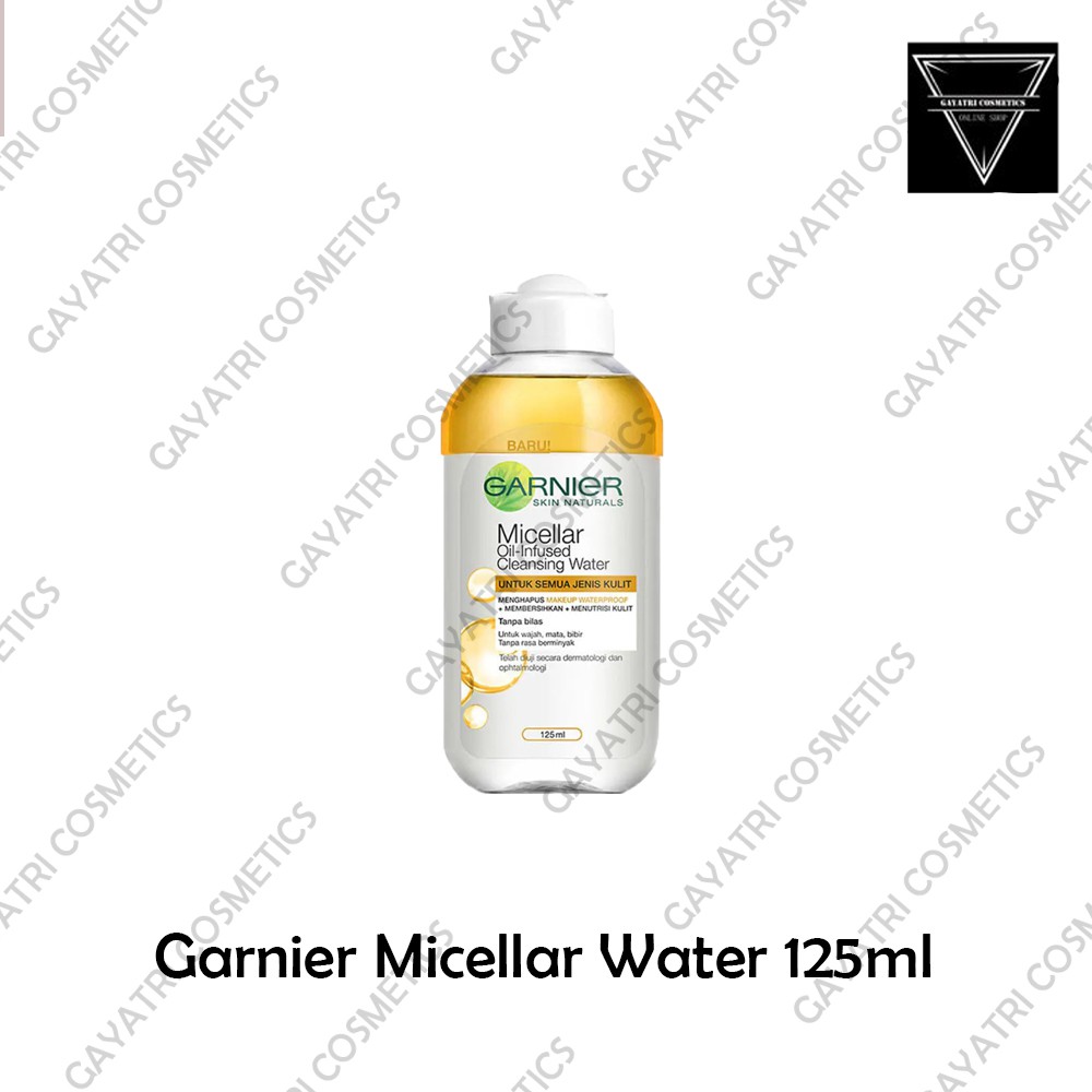 Garnier Micellar Water 125ml (Pembersih Wajah &amp; Makeup Untuk Kulit Sensitif)