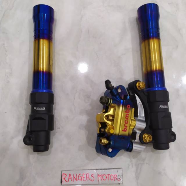 TABUNG SHOCK DEPAN PLUS KALIPER MONOBLOCK TWO TONE BREMBO MIO J-MIO SPORTY-MIO M3-FINO DLL