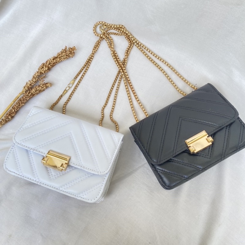 TAS SLINGBAG BELINA GOLD SUPER ELEGAN