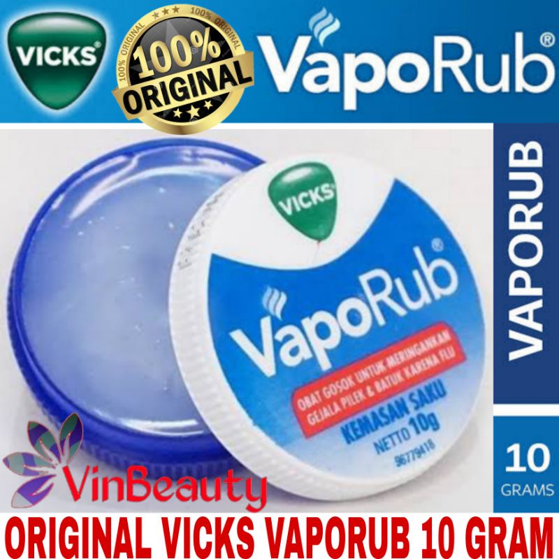 ORIGINAL VICKS VAPORUB 10 GRAM / BALSEM VICKS VAPO RUB BALSAM FLU 10 G