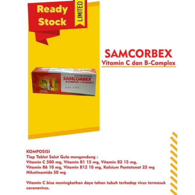 Vitamin C 500mg Samcorbex Vitamin C 500mg
