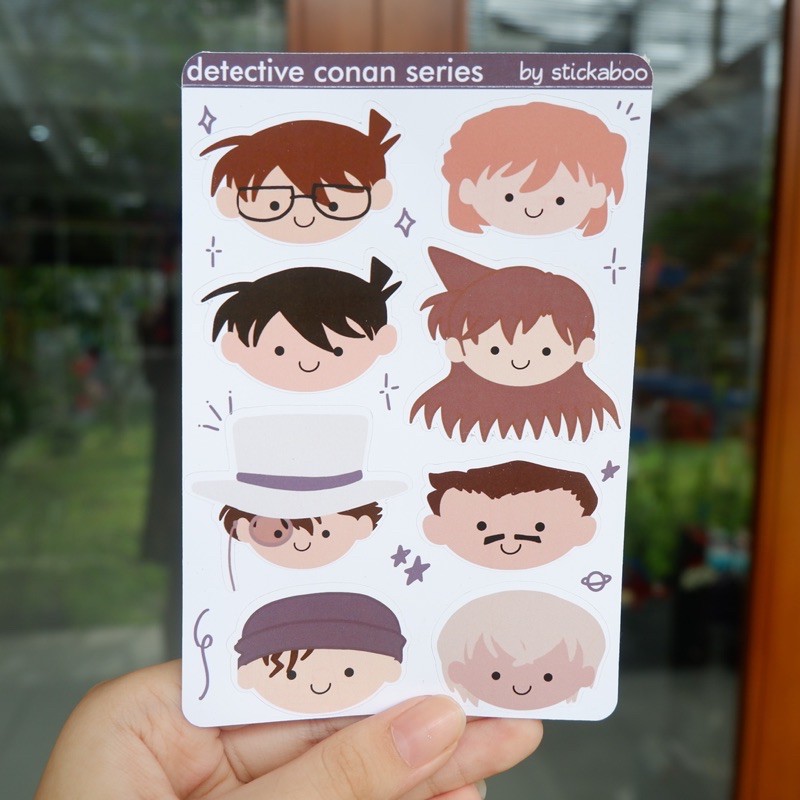 Detective Conan Sticker Sheet Series — kudou shinichi edogawa kaito kid akai shuichi anime stickaboo