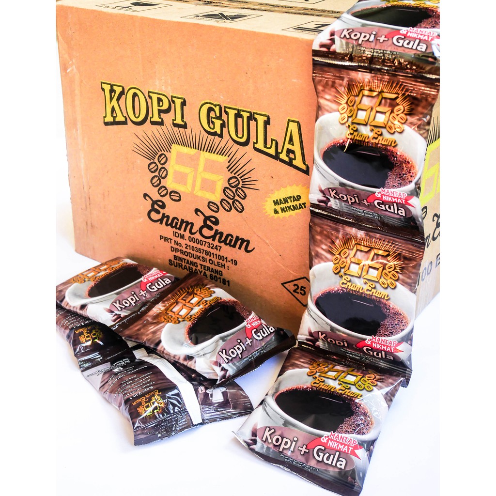 

Kopi 66 Kopi Gula Renteng / Renceng ( isi 10 Sachet @25gr )