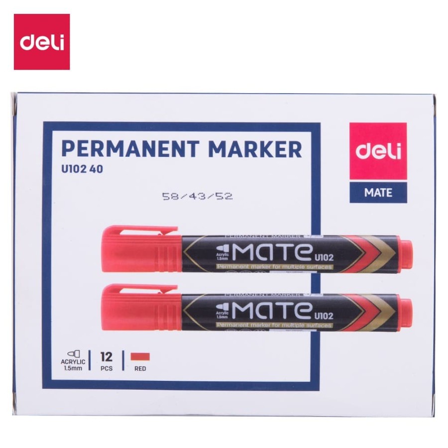 

Deli Spidol permanen 1.5mm Kering cepat EU10240