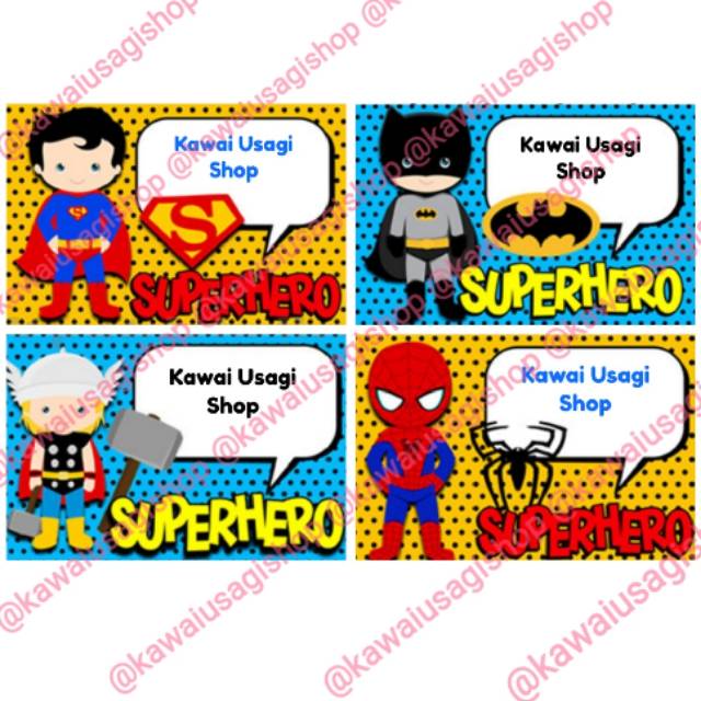 

Stiker label nama sticker super hero avengers