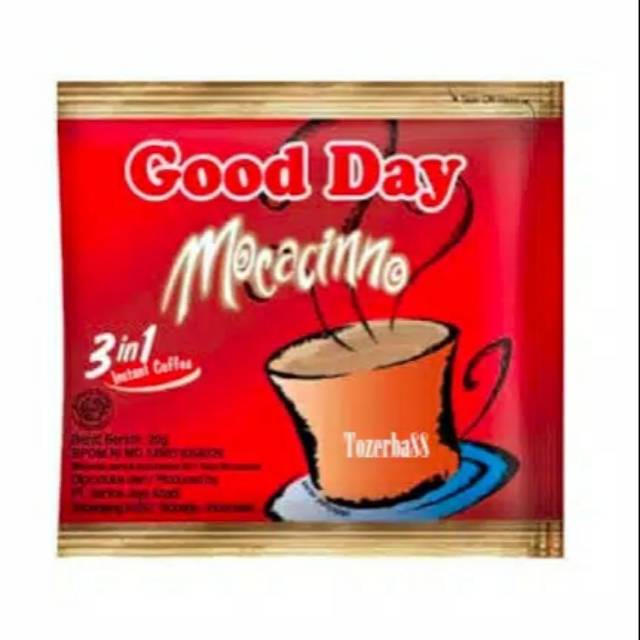 

Kopi Good Day Mocachino 1 renteng isi 10 pcs