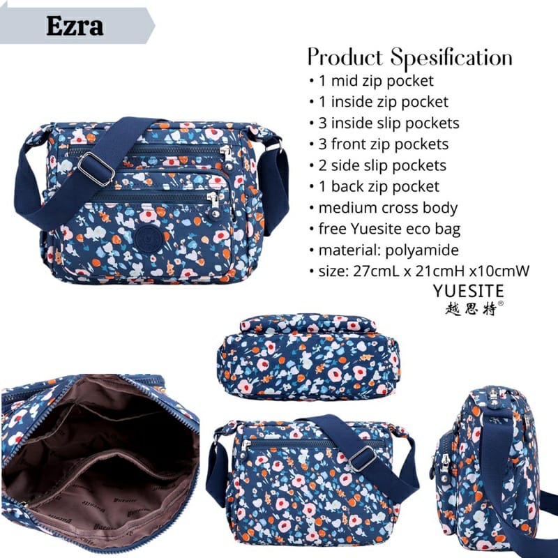 TAS YUESITE EZRA ORIGINAL SELEMPANG WANITA SLEMPANG IMPORT MEDIUM CROSSBODY