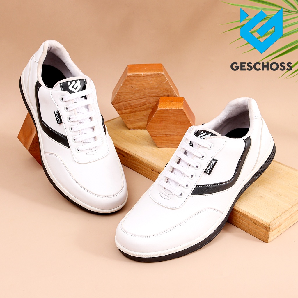 GESCHOSS VARIASI WARNA - Sepatu Pria Sneakers Putih Olahraga Cowok Sepatu Kasual Fashion Shoes Murah