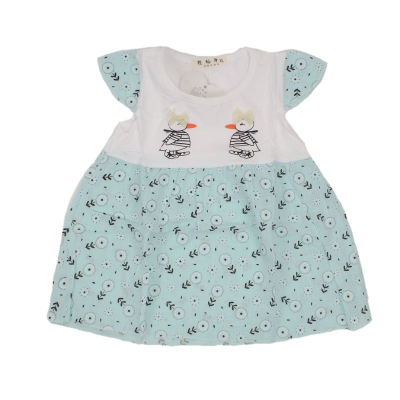 DRESS FASHIOK BAJU ANAK PEREMPUAN MOTIF SNOW 1-2 TAHUN NEW