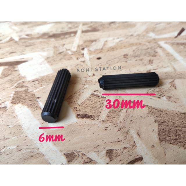 

Pen dowel plastik 6mmx30mm warna hitam (isi 10pcs)