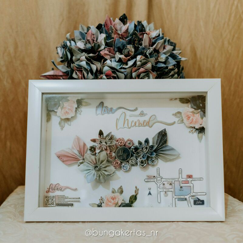 Bingkai 3d Pop Up Bingkai Undangan Pernikahan Flower Frame From Invitation Shopee Indonesia