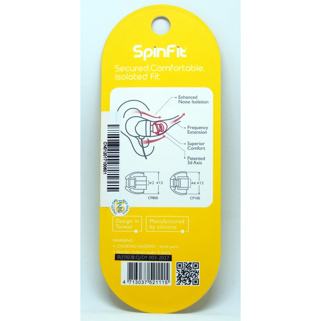 SPINFIT - CP100 - Silicone Eartips - ORIGINAL