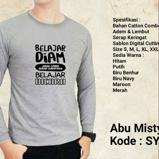 Kaos islami Muslim Lengan Panjang
